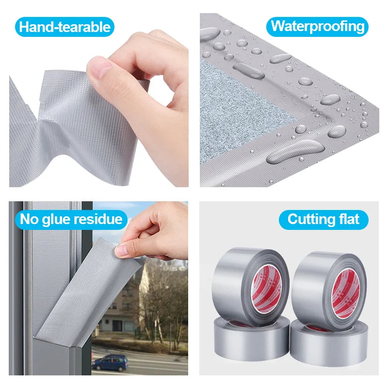 Super Strong Waterproof Duct Tape Multiple colors Versatile Adhesive for Walls Pipes Carpet Ideal DIY Home Decor & Office Use