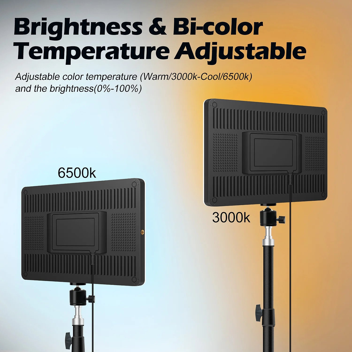 LED video lights for conference photography, lighting for selfies, and a tripod-equipped photo studio lamp for live streaming on TikTok and Zoom