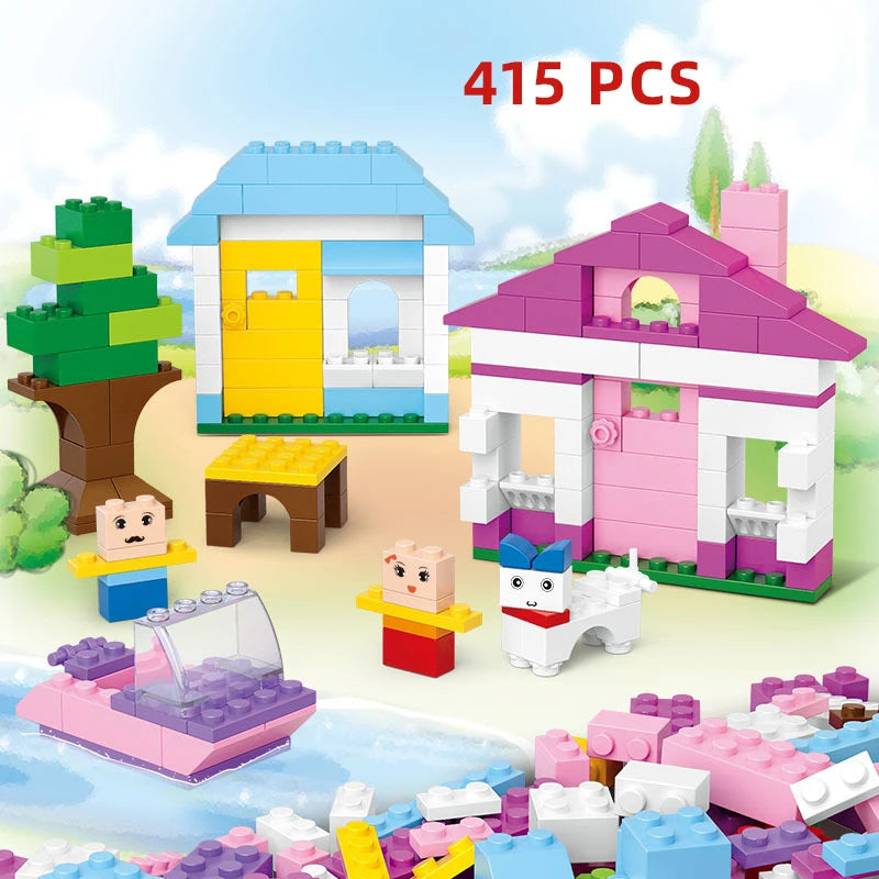 1000 Pcs Parts 500 Pieces Creative Designer DIY Toys Boy Girl Friend Model Building Blocks MOC Classical Bricks Christmas Gift
