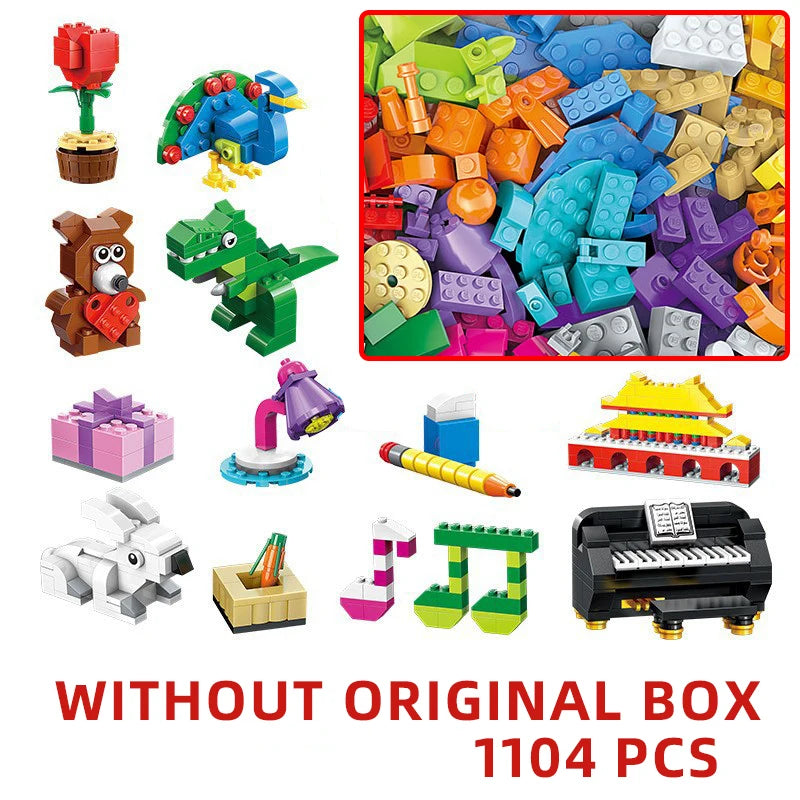 1000 Pcs Parts 500 Pieces Creative Designer DIY Toys Boy Girl Friend Model Building Blocks MOC Classical Bricks Christmas Gift