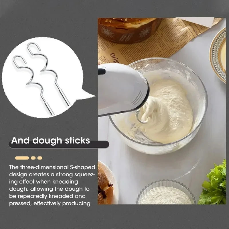 This multipurpose kitchen mixing appliance is a 7-speed electric hand mixer that automatically blends cream, eggs, cake, and dough.