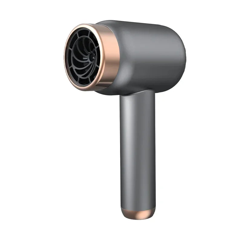 For drying hair and artwork, a portable, battery-operated, cordless hair dryer with intelligent temperature control