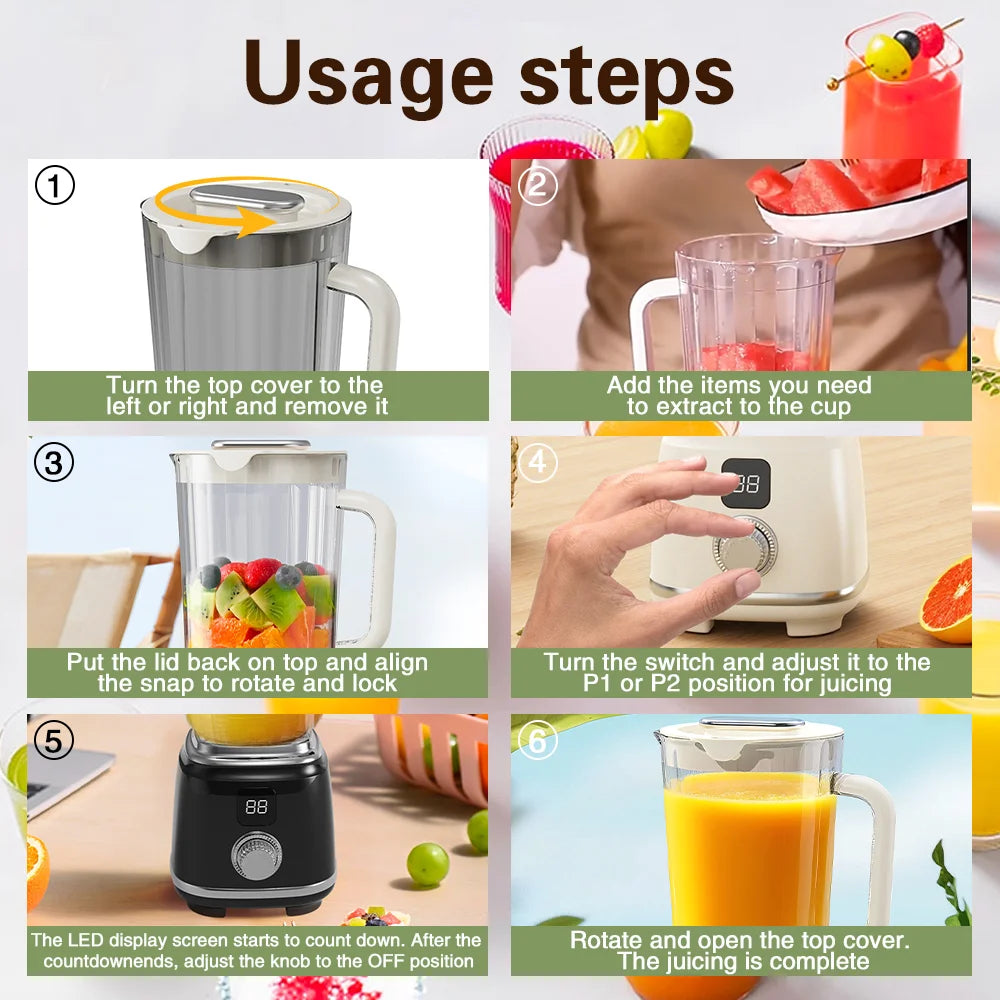 TINSOL Multipurpose Home Blender with 10 Blades, High Juice Yield, Ice Crusher, and Kitchen Tool