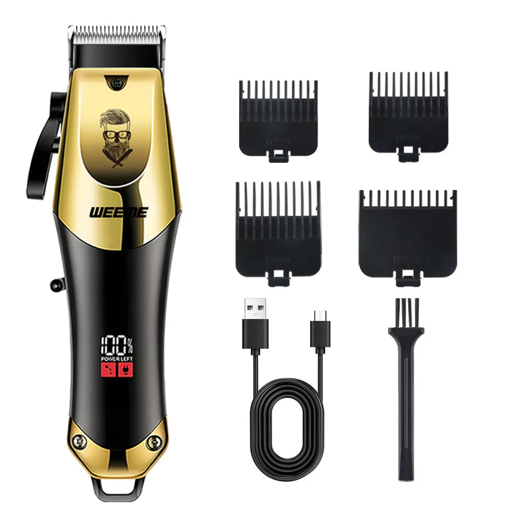 The T9 Vintage Men's Electric Hair Clipper Beard Trimmer/Rechargeable Hair Cutting Machine with Nose Hair Trimmer Kit is a great gift for a boyfriend.