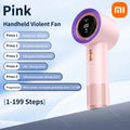 High-speed, portable, handheld, bladeless, USB-charged, silent, digital-displayed, outdoor electric fan from Xiaomi