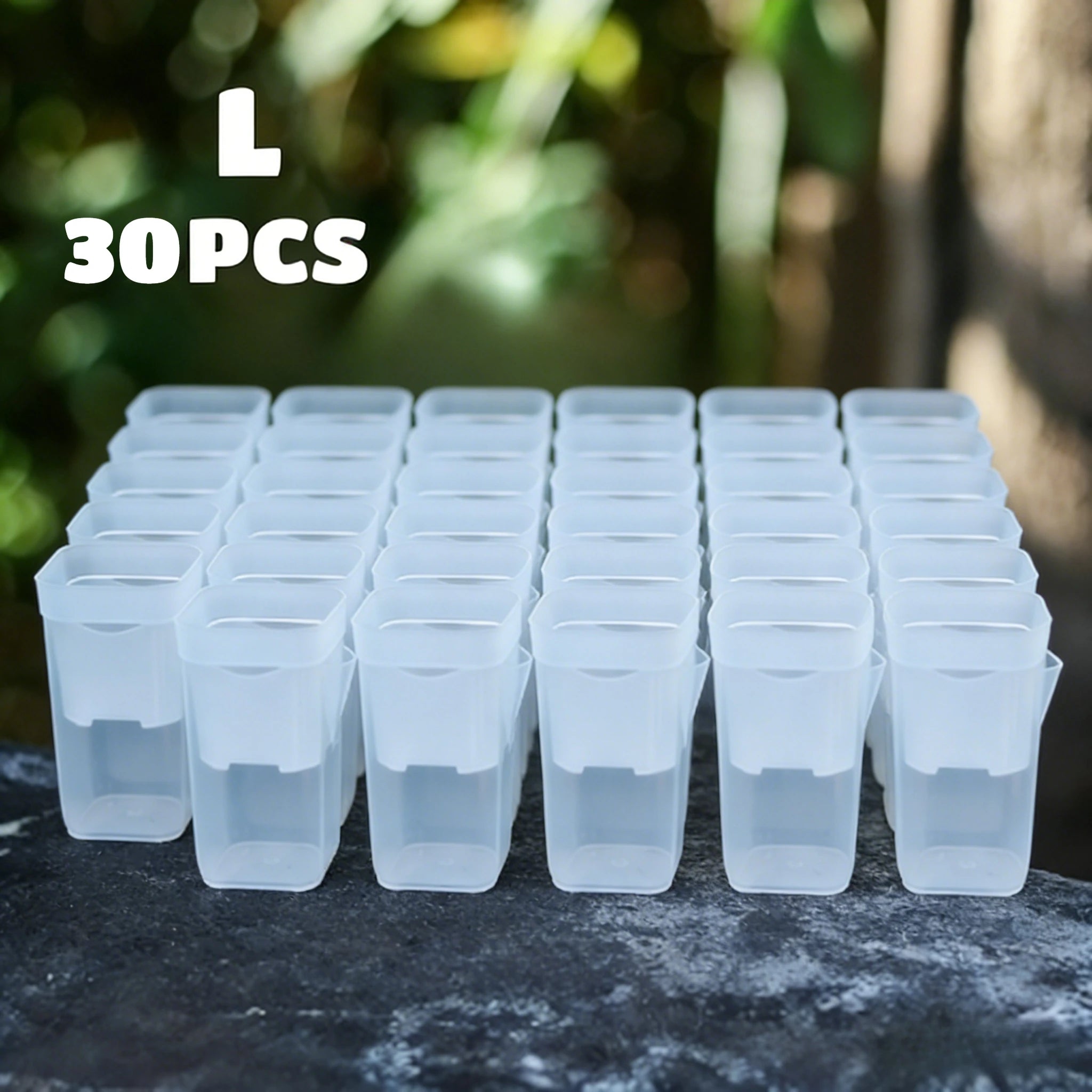 15 Self-Watering Plant Pots with Reservoirs for Mini Seedlings, Flowerpots, and Translucent Plastic Planters
