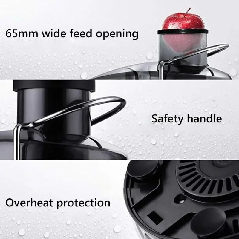 Robust Fruit Juicer: 800W Centrifugal Juicer with Easy-to-Clean Fruit and Vegetable Juice Extractor for Portable Use