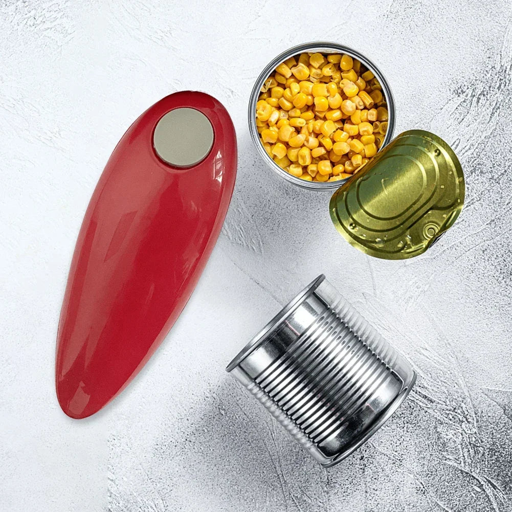 Battery-operated Electric Can Opener Automatic Jar Opener Smooth Edge Bottle Opener for All Types of Jars, Suitable for Weak Hands