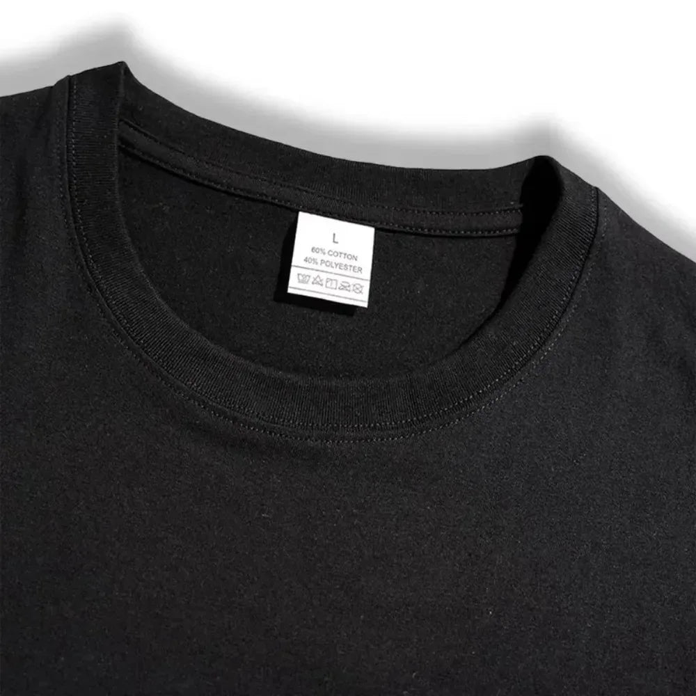 Men's Trendy European and American High Street Loose Sports and Leisure T-shirt, Pure Cotton Short Sleeved Shorts Set