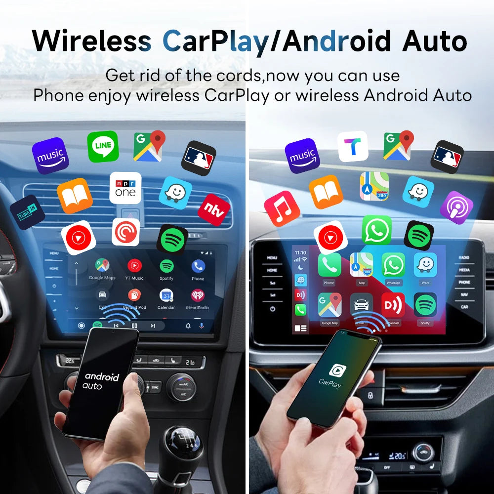 CarlinKit 5.0 2Air Wireless Android Auto Box CarPlay Wireless Dongle for Car Radio with Android Auto and Wired CarPlay, 2026