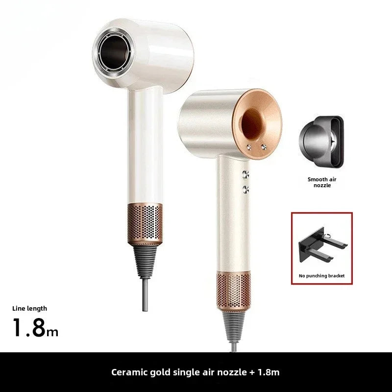 A lightweight, thermostatic styling tool for smooth hair, this 5-in-1 professional hair dryer has both hot and cold air capabilities.