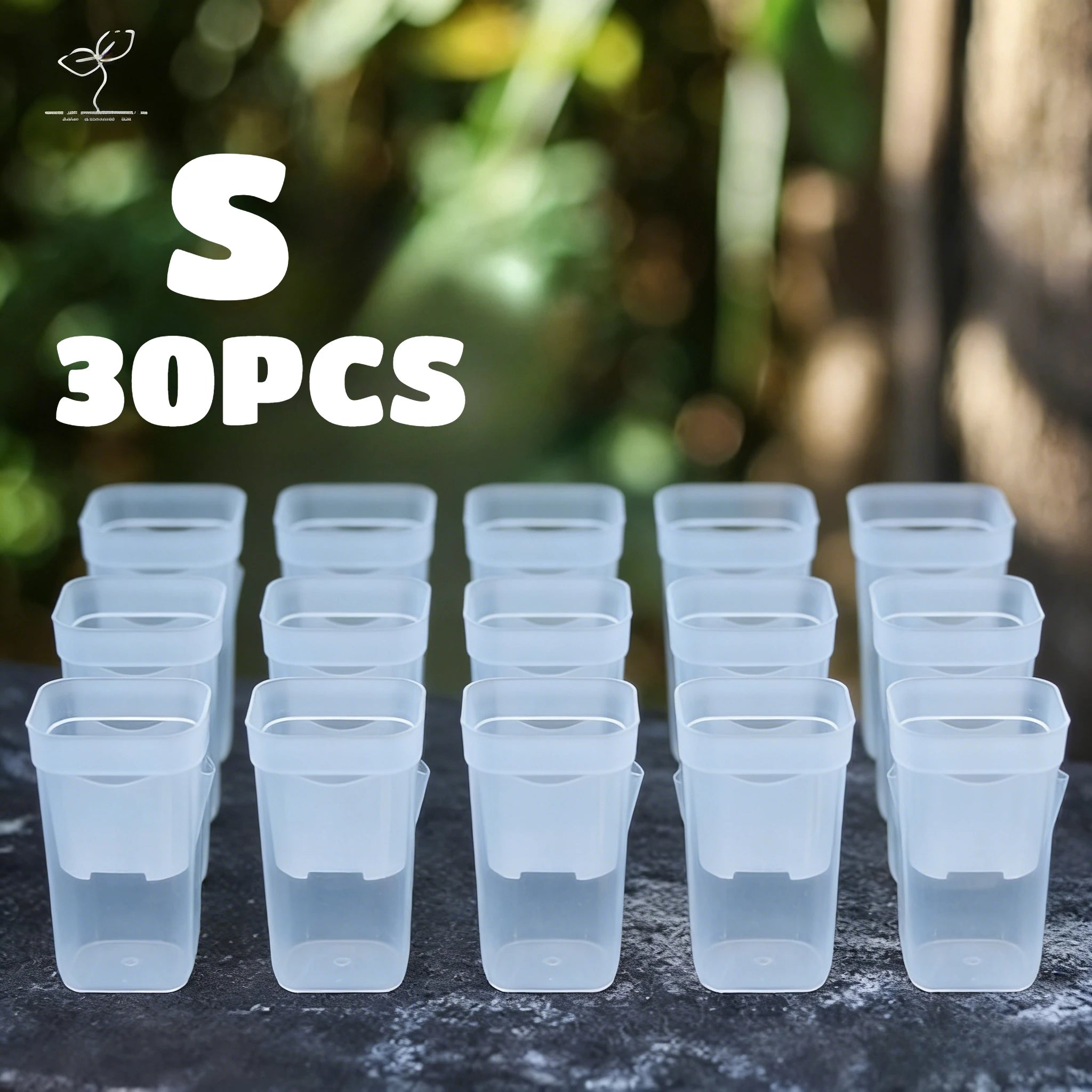 15 Self-Watering Plant Pots with Reservoirs for Mini Seedlings, Flowerpots, and Translucent Plastic Planters