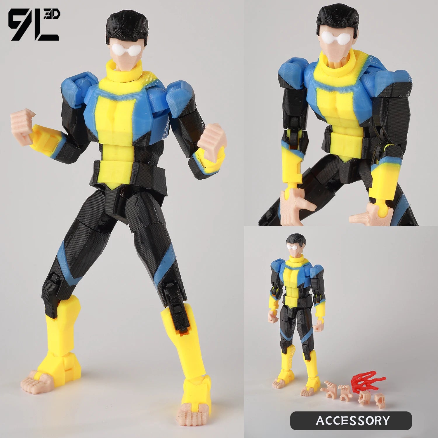 Superheroes Invincible 2.0 Anime Multi-Jointed Shapeshift Toys, Action Figures, Mannequin Model Ornaments, and Gifts Made with 9L3D Printing