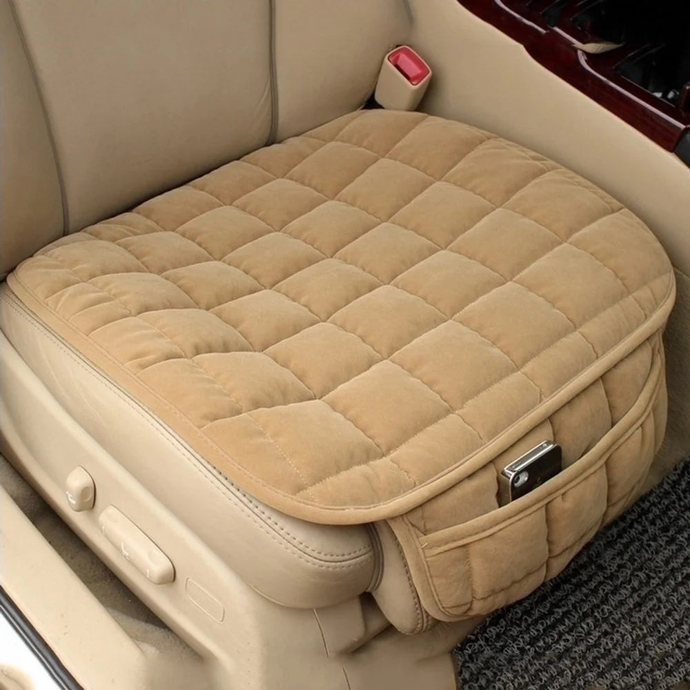 Cars with Universal Winter Warm Car Seat Cover Cushion, Anti-slip Front Chair Seat, and Breathable Pad Car Seat Protector Seat Covers
