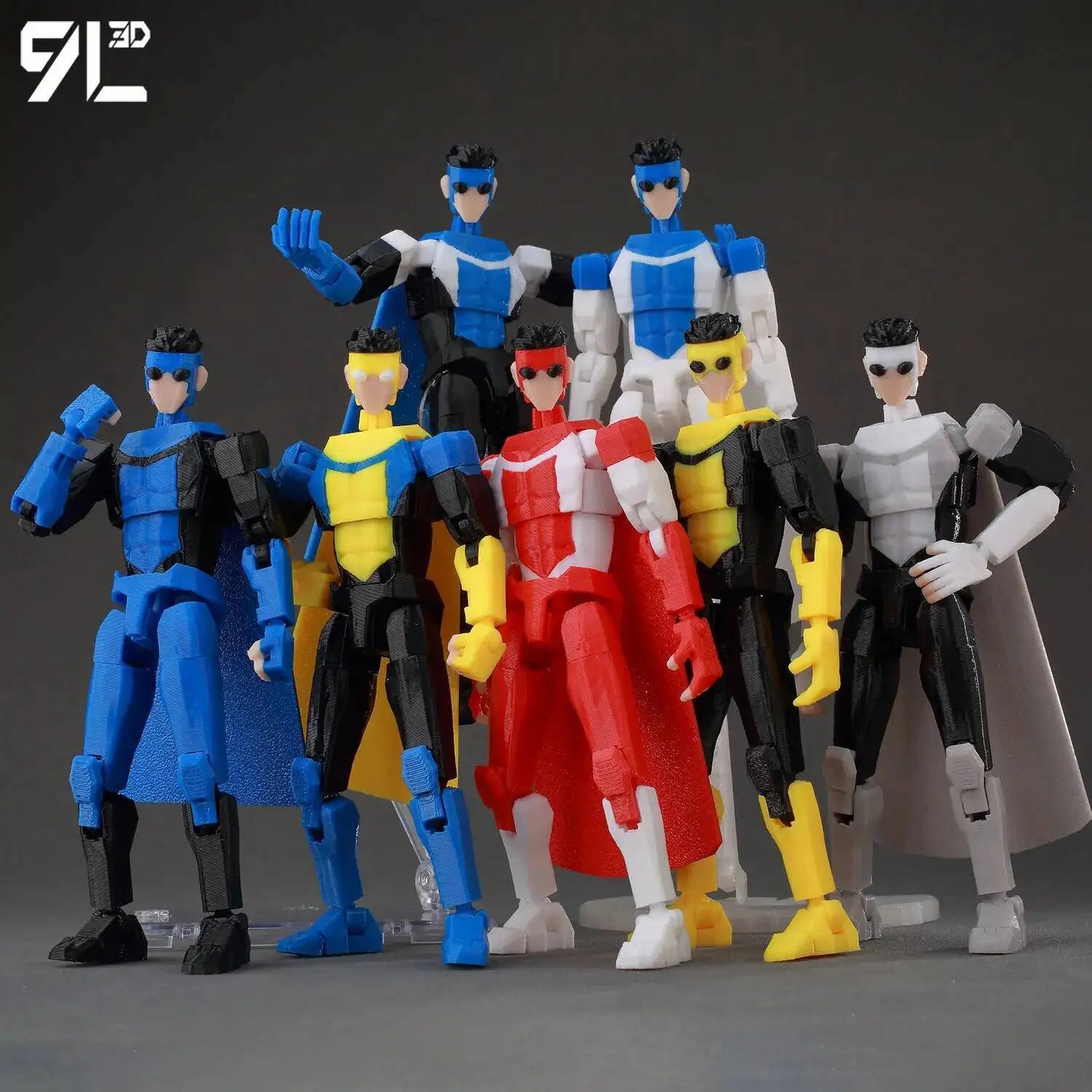 Superheroes Invincible 2.0 Anime Multi-Jointed Shapeshift Toys, Action Figures, Mannequin Model Ornaments, and Gifts Made with 9L3D Printing