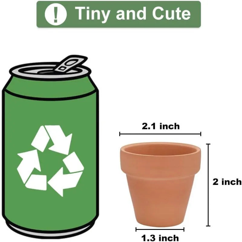 Ten pieces Pottery Planter Cactus Flower Pot Succulent Pot with Drainage, 2.2" Terra Cotta Pots Hole: Perfect for Crafts and Plants