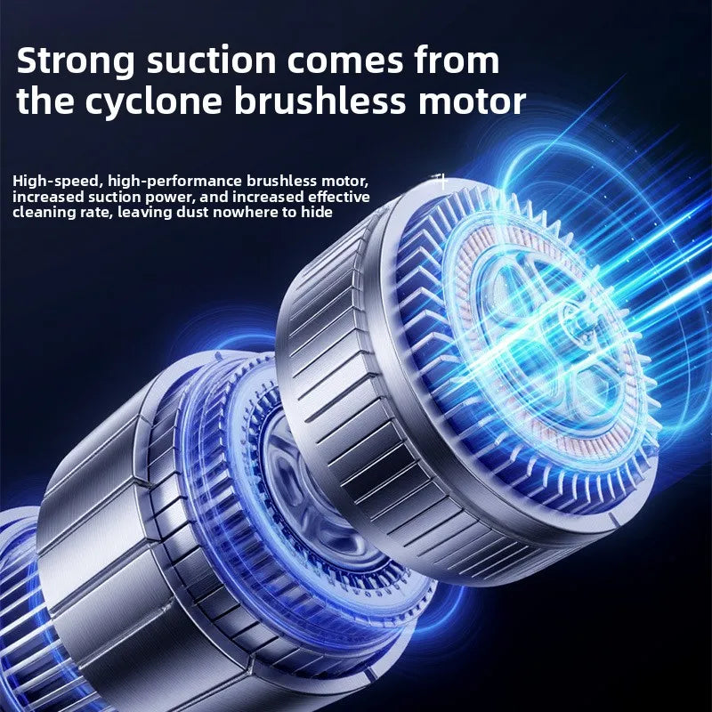 Wireless, one-button, high-power, portable car hoover cleaner vacuum cleaner large suction mini handheld vacuum cleaner