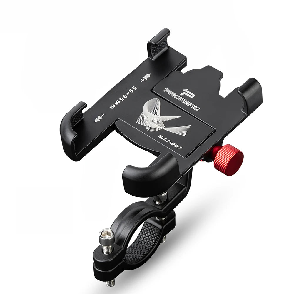 Bike Phone Mount Adjustable Non-Slip Aluminium Handlebar Bicycle Phone Holder for iPhone 13, 12, 11, Samsung S22, and S21