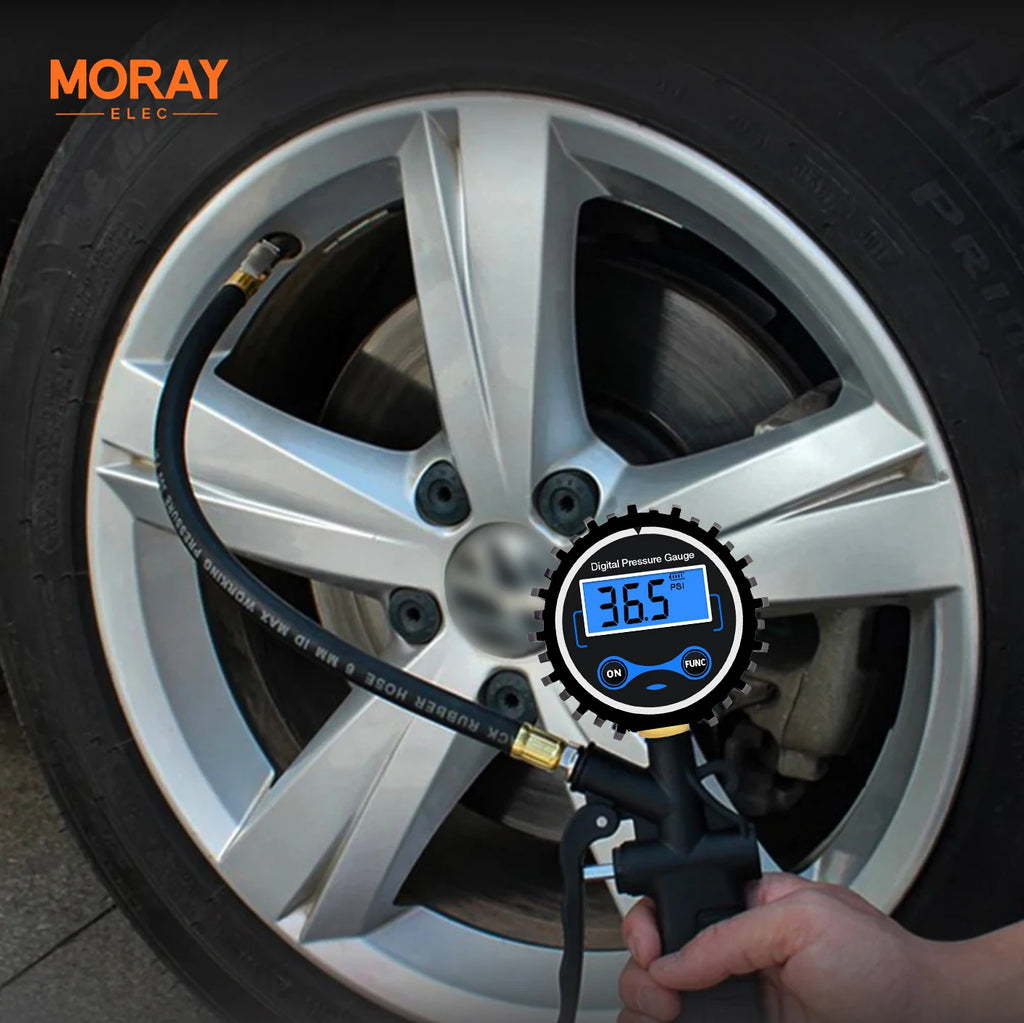 Moray ME266P NPT1/4 Battery Powered High Quality Car Truck Motorcycle Oil Pressure Sensor with Tire Air Digital Pressure Gauge