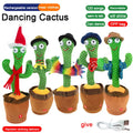 Glowing Stuffed Toy for Baby Boys and Girls with Clothes, Dancing Talking Cactus Toys, Singing, Mimicking, Recording, and Repeating What You Say
