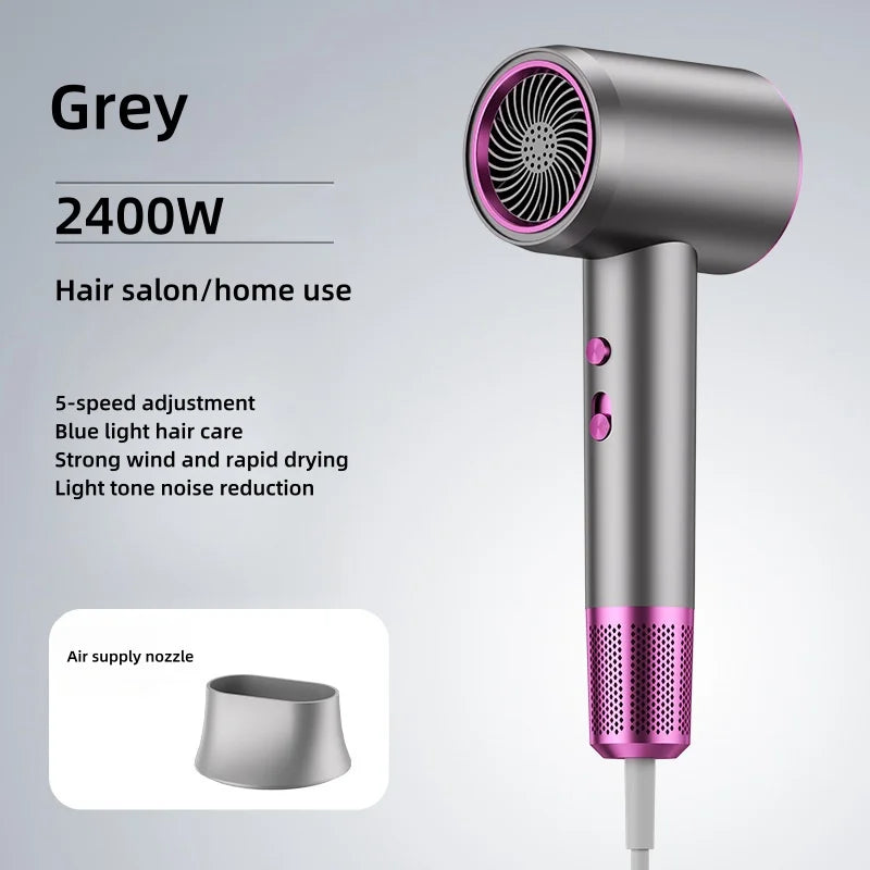 Manufacturer's Direct Selling 2400w High-Power Negative Ion Blue Light Hair Dryer for Home and Salon Use