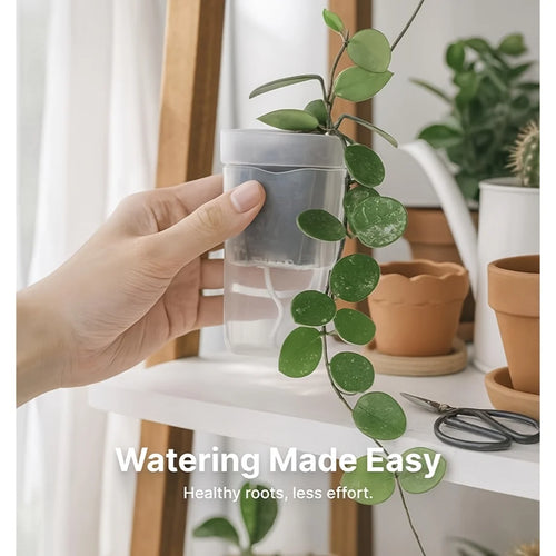 15 Self-Watering Plant Pots with Reservoirs for Mini Seedlings, Flowerpots, and Translucent Plastic Planters