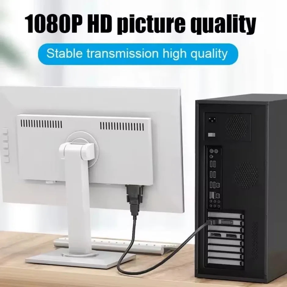 XIKCU 2025 DVI Male to HDMI-compatible Video Converter for PC HD TV Projector DVI to HDMI-Compatible Adapter DVI Plated Plug
