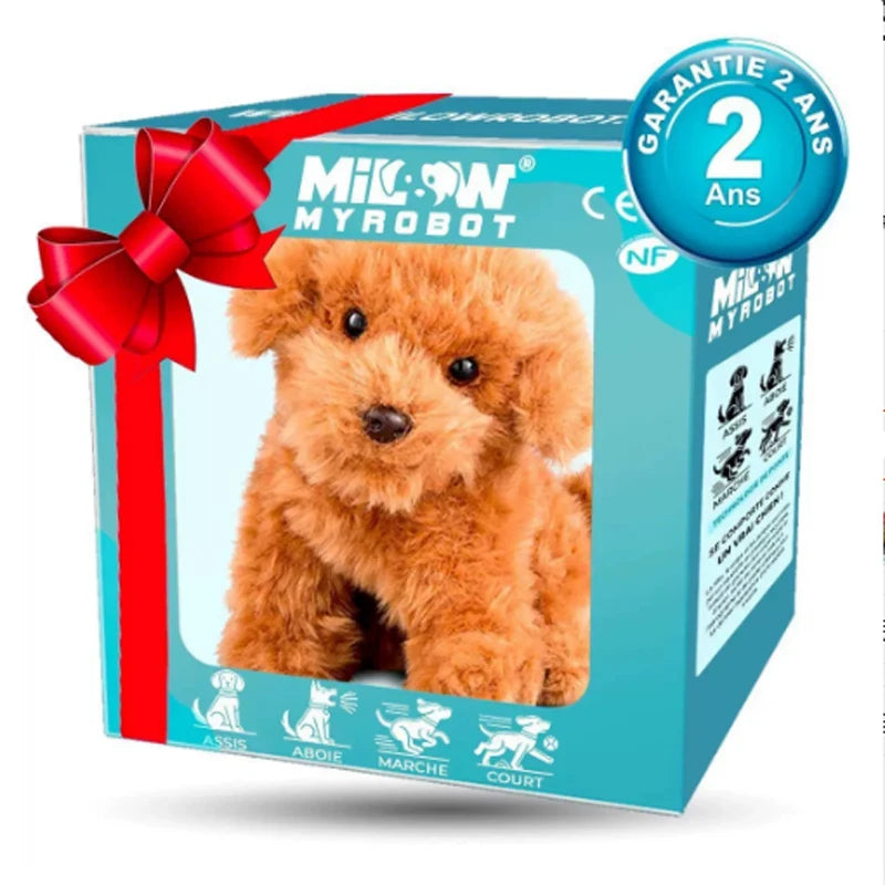 2025 Walking, Barking, Electric Realistic Pet Puppy with 10 Sounds, Children's Christmas Companion Present for Ages 3 and Up
