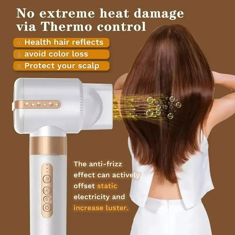 Professional Negative Ion Curling Iron Hair Straightener Brushless Motor High Speed Hair Dryer Hot Comb Set, 7-in-1 Hair Dryer