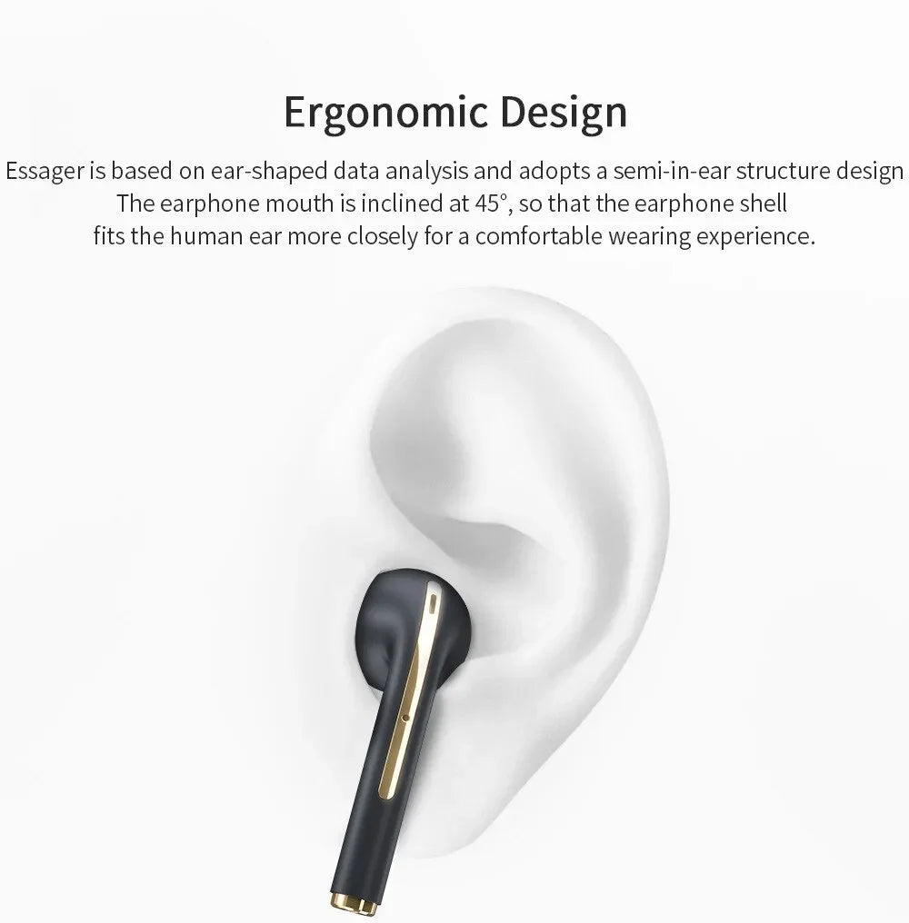Wireless Bluetooth Earbuds – Noise-Cancelling Waterproof Earphones