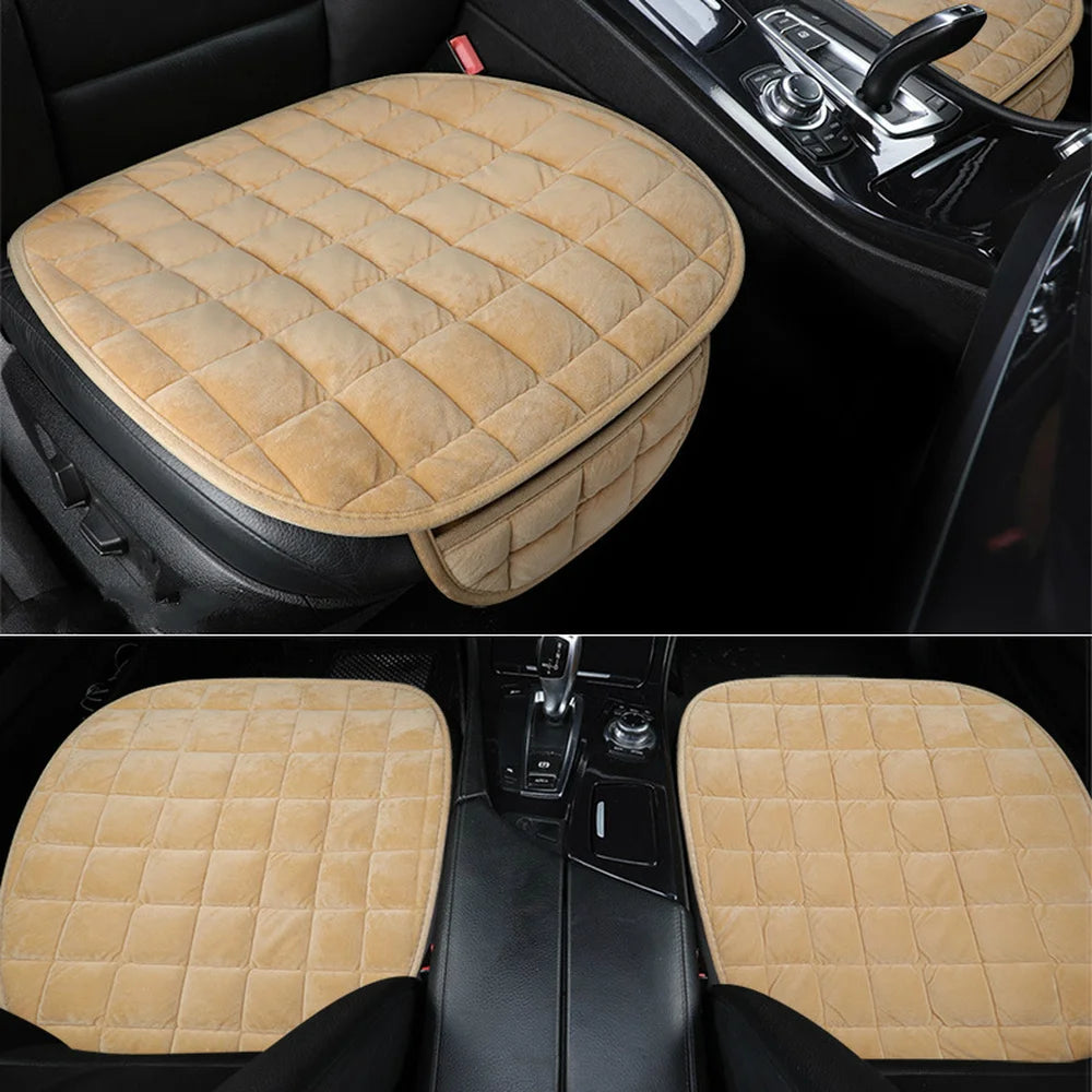 Cars with Universal Winter Warm Car Seat Cover Cushion, Anti-slip Front Chair Seat, and Breathable Pad Car Seat Protector Seat Covers