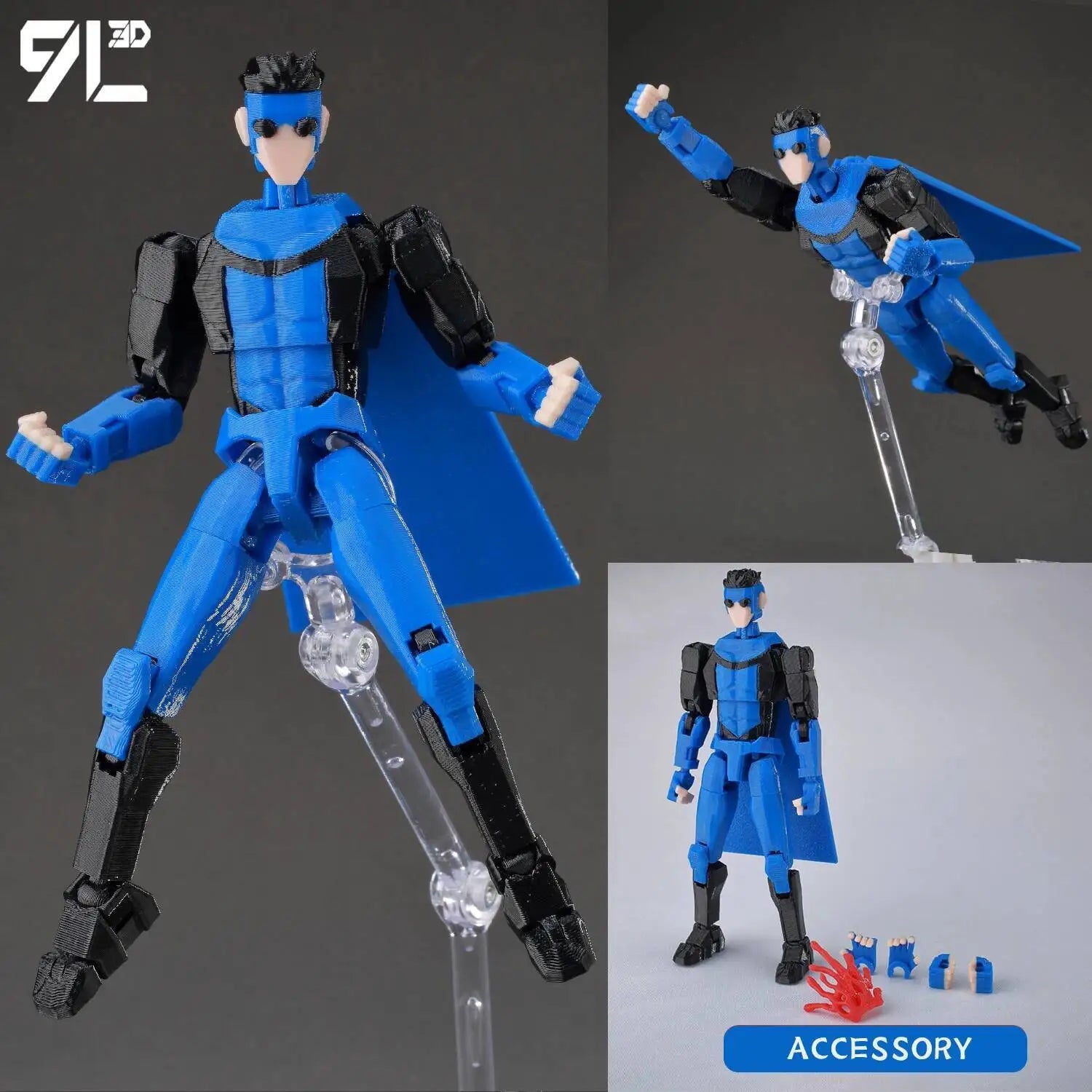 Superheroes Invincible 2.0 Anime Multi-Jointed Shapeshift Toys, Action Figures, Mannequin Model Ornaments, and Gifts Made with 9L3D Printing