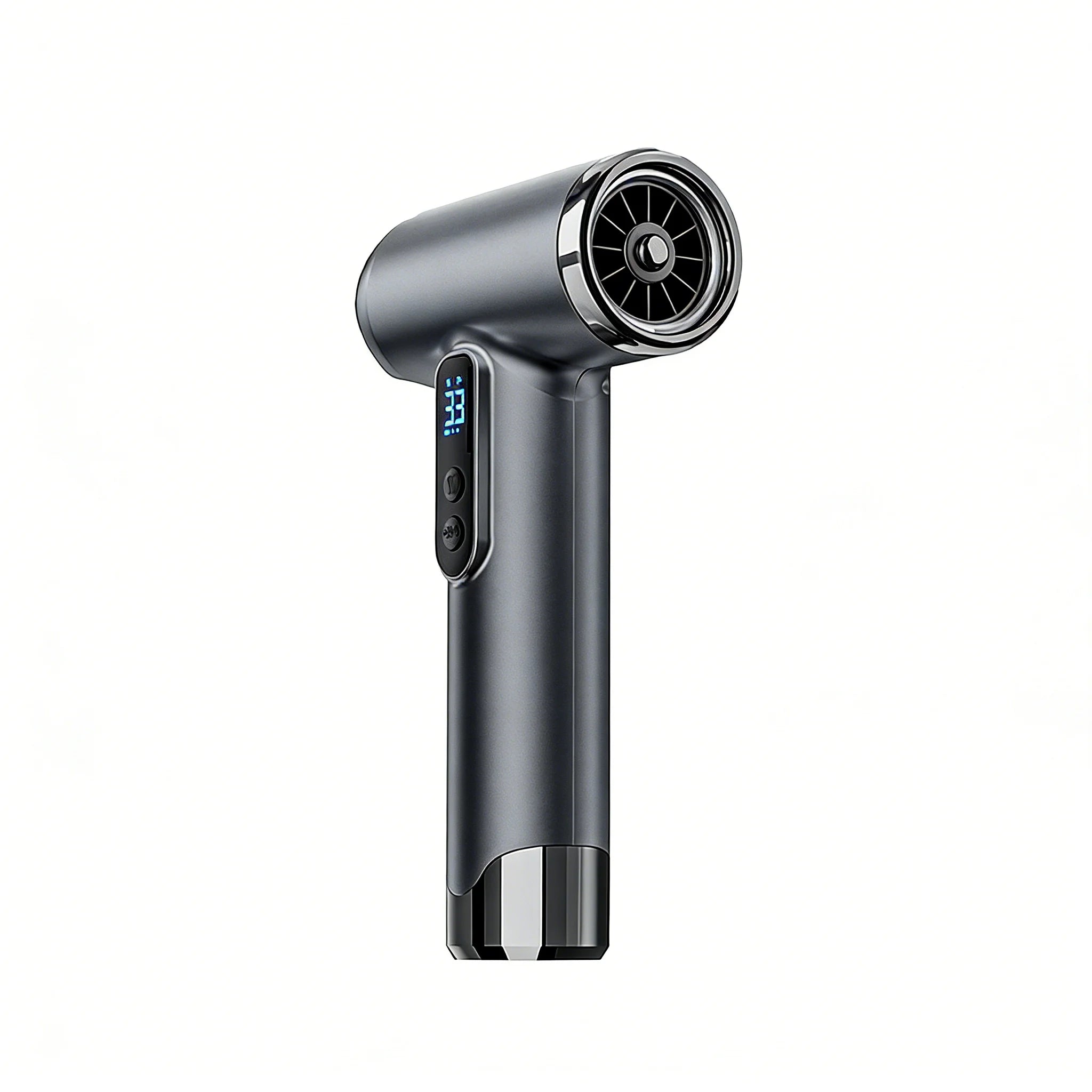 For drying hair and artwork, a portable, battery-operated, cordless hair dryer with intelligent temperature control