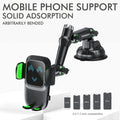 Suction Cup Car Phone Holder Mount for Windscreen, Dashboard and Windows with Sticky Gel Pad Compatibility