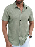 Men's New Lapel Short Sleeve Shirt for Summer: Adaptable Business Casual Top