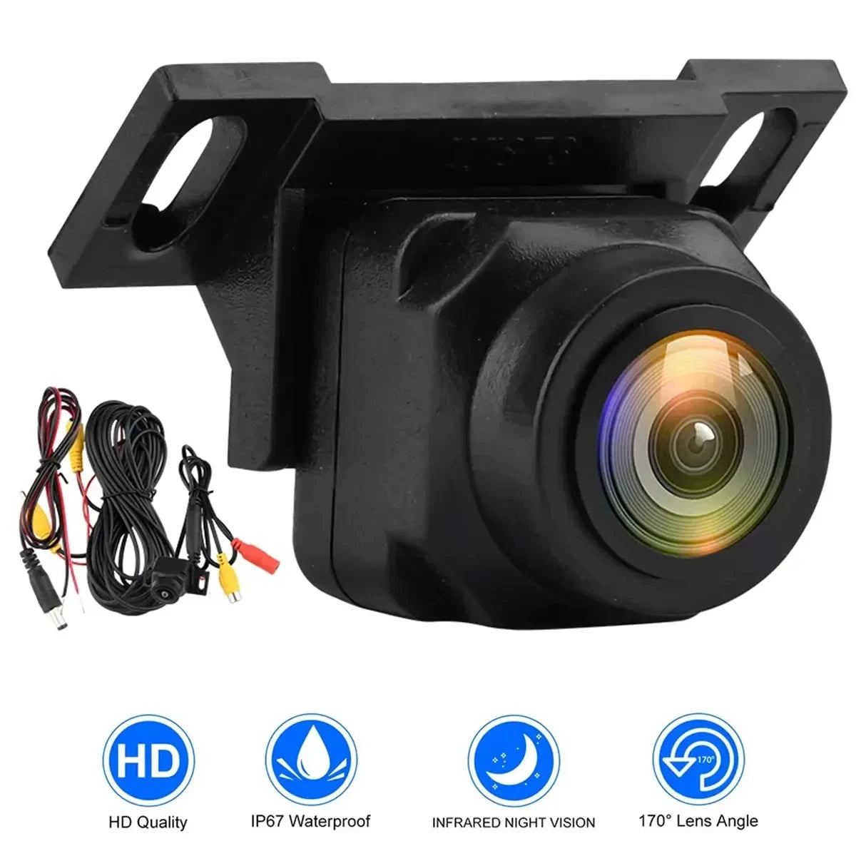 Rear View Camera for Car 1080P 170° Wide Angle Adjustable Anti-Interference Night Vision Waterproof Auto Parking Backup Camera New