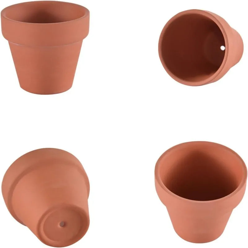 Ten pieces Pottery Planter Cactus Flower Pot Succulent Pot with Drainage, 2.2" Terra Cotta Pots Hole: Perfect for Crafts and Plants