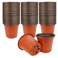 75 Flexible Plant Nursery Pots: Plastic Flower Plant Containers for Succulents, Seedlings, Cuttings, and Transplants