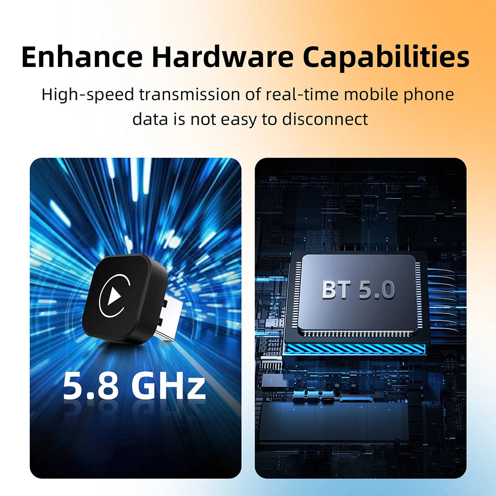 AI Smart Box Car Intelligent Systems for Wired CarPlay Cars with a 2-in-1 Wireless CarPlay Dongle and Wireless Android Auto Adapter