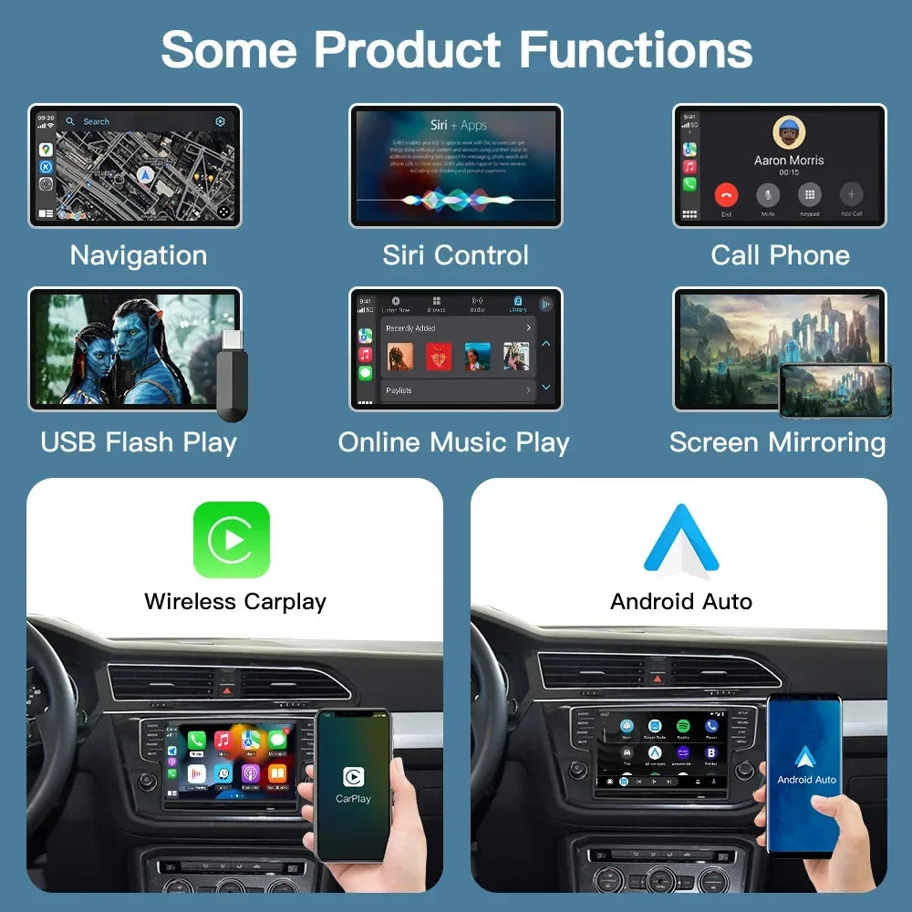 Volkswagen Golf 7 Wireless Carplay Android Auto with MIBI System Multimedia Accessory Mirror Link AirPlay Compatible Cameras