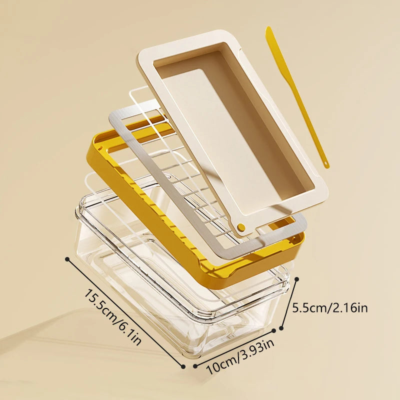 Clear Airtight Butter Cutter Slicer for Simple Cutting and Storage Butter Dish Butter Keeper
