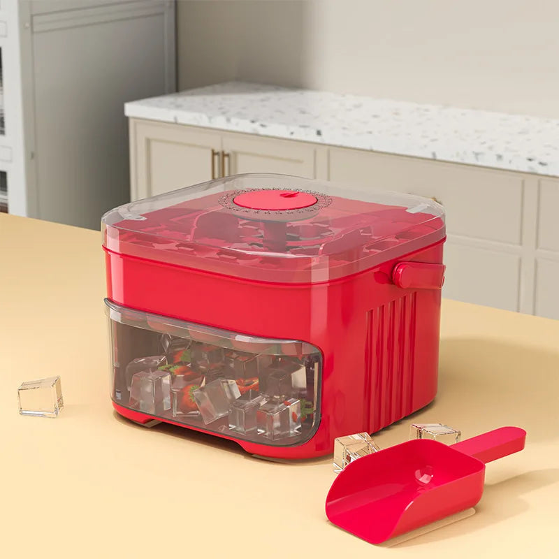 Large Capacity Ice Storage Ice Maker Press Ice Tray Ice Cube Mould Ice Box Ice Making Tool