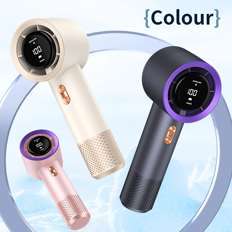 High-speed, portable, handheld, bladeless, USB-charged, silent, digital-displayed, outdoor electric fan from Xiaomi