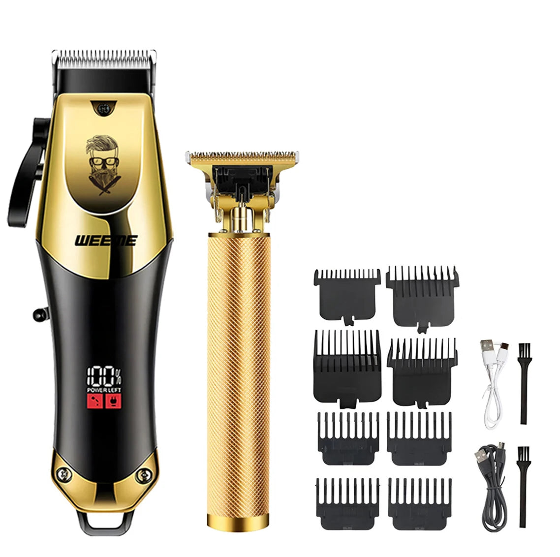 The T9 Vintage Men's Electric Hair Clipper Beard Trimmer/Rechargeable Hair Cutting Machine with Nose Hair Trimmer Kit is a great gift for a boyfriend.