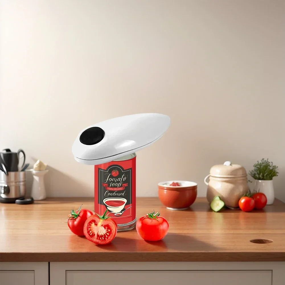 Battery-operated Electric Can Opener Automatic Jar Opener Smooth Edge Bottle Opener for All Types of Jars, Suitable for Weak Hands