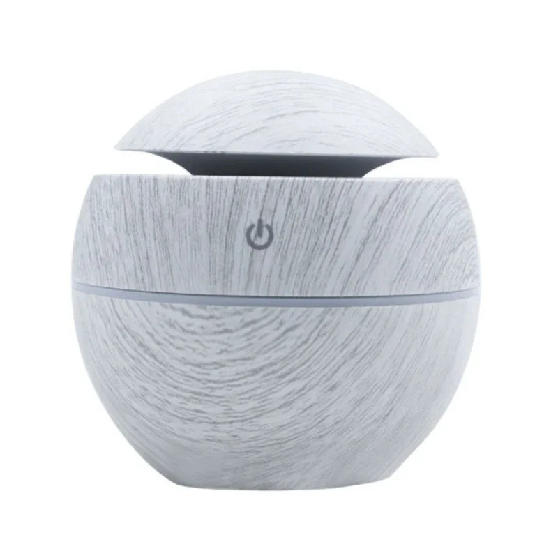 Mini Wood Grain Air Humidifier USB Ultrasonic Cool Mist Sprayer Essential Oil Fragrance Electric Air Aroma Diffuser Purifier