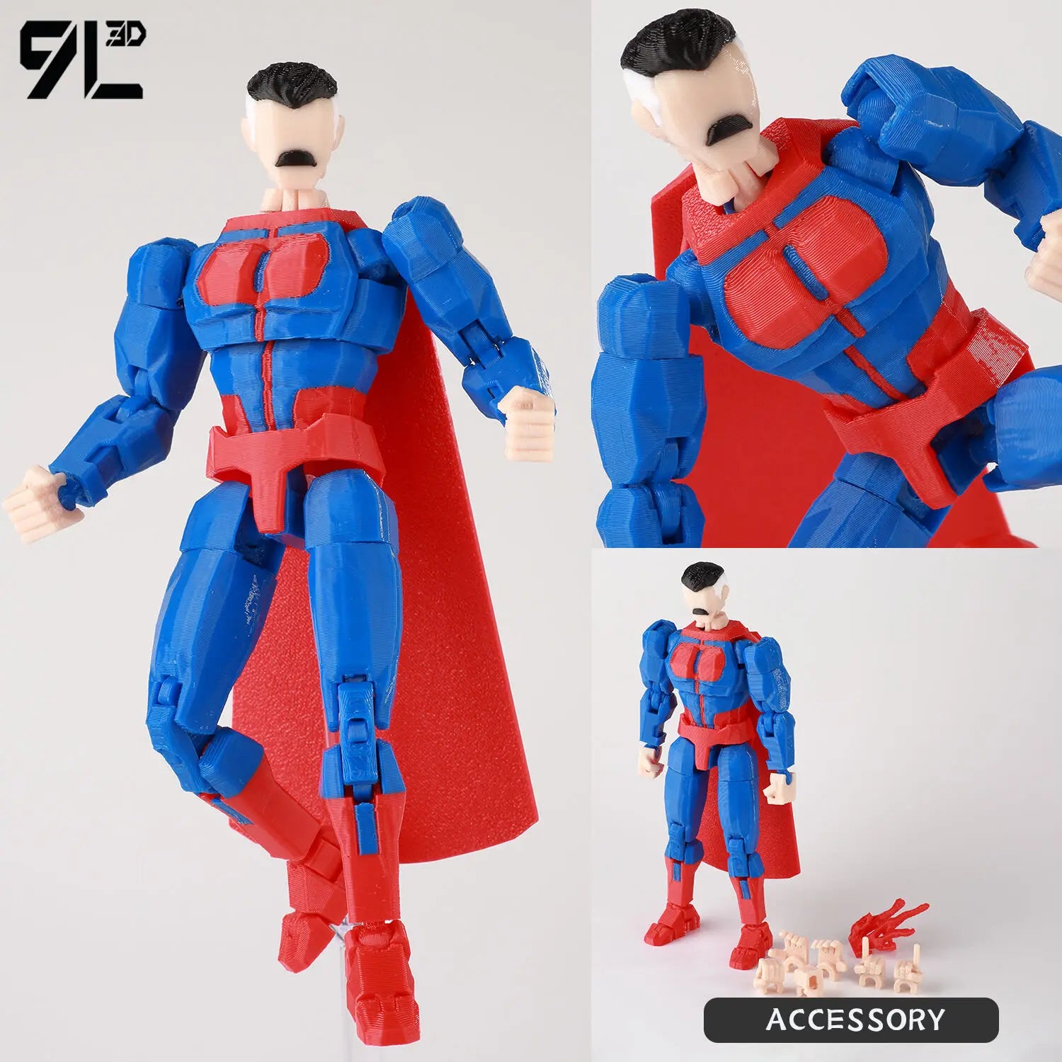 Superheroes Invincible 2.0 Anime Multi-Jointed Shapeshift Toys, Action Figures, Mannequin Model Ornaments, and Gifts Made with 9L3D Printing