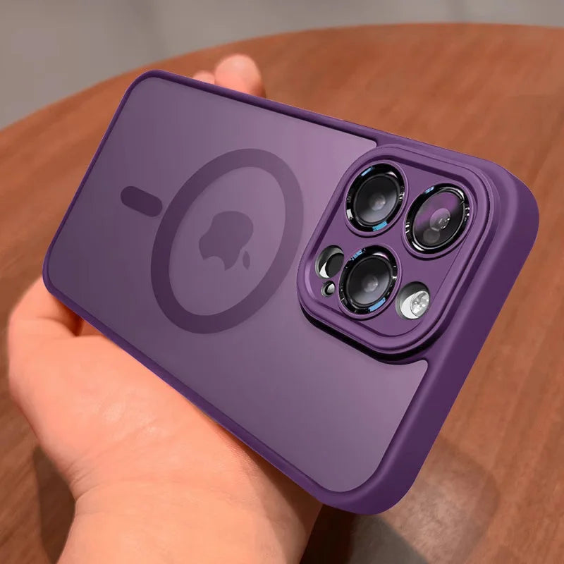 High-end Matte Armour with a Shockproof Cover for the Magsafe Magnetic Wireless Charging Case for the iPhone 11, 12, 13, 14, 15, 16, and 17 Air Pro Max