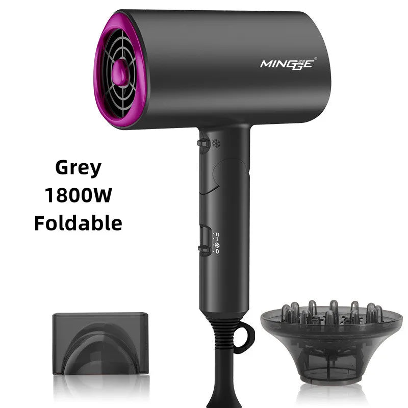 Popular Professional Hair Dryer: Foldable Electric Hair Dryer with Blue Light, High Power, Negative Ion, Salon Hair Tools, Home