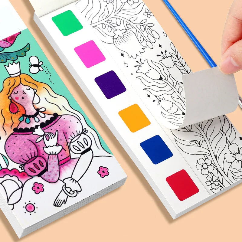 Children's Graffiti Picture Colouring Drawing Toys and Watercolour Painting Books for Christmas, Easter, and Thanksgiving